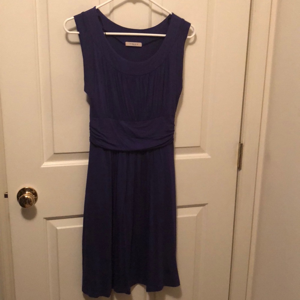 Purple knee length dress